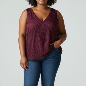 JR Nites Woman Sheet Lined Beaded Top